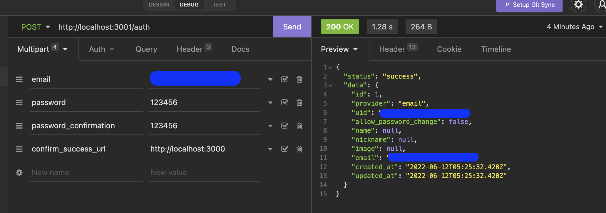 register from client